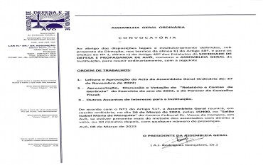 Assembleia Geral Ordinária - 26 de Março de 2023