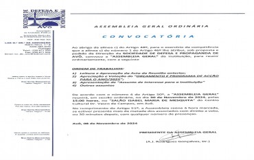 Assembleia Geral Ordinária - Convocatória (30/11/2024)